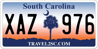 SC license plate XAZ976