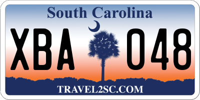 SC license plate XBA048