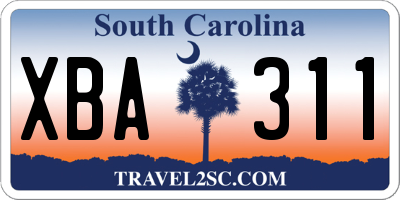 SC license plate XBA311