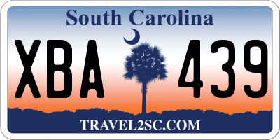 SC license plate XBA439
