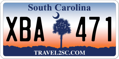 SC license plate XBA471