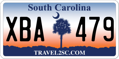 SC license plate XBA479