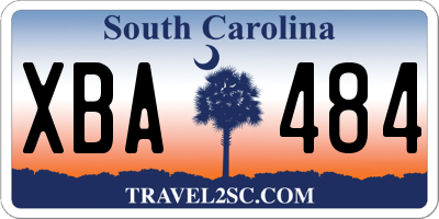SC license plate XBA484