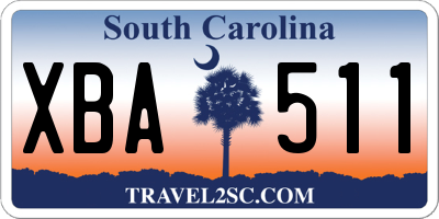 SC license plate XBA511
