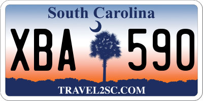 SC license plate XBA590