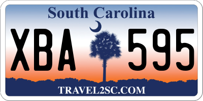 SC license plate XBA595