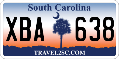 SC license plate XBA638