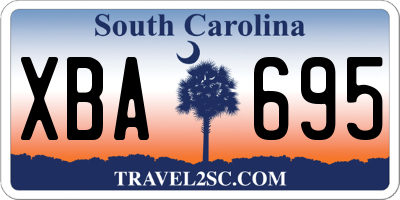 SC license plate XBA695