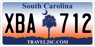 SC license plate XBA712