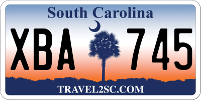 SC license plate XBA745