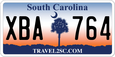 SC license plate XBA764