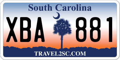 SC license plate XBA881