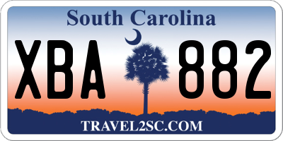 SC license plate XBA882
