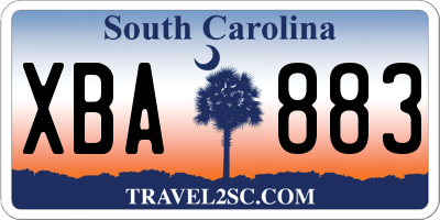 SC license plate XBA883
