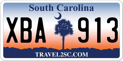 SC license plate XBA913
