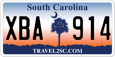 SC license plate XBA914