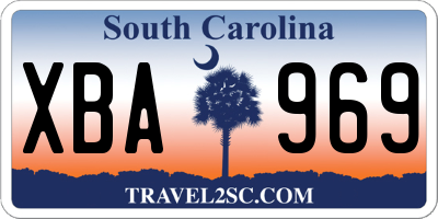 SC license plate XBA969