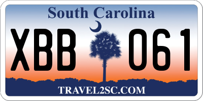 SC license plate XBB061