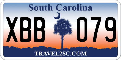 SC license plate XBB079