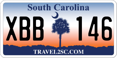 SC license plate XBB146