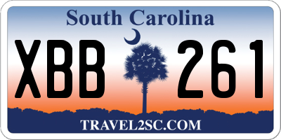SC license plate XBB261
