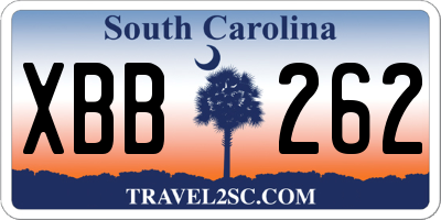 SC license plate XBB262