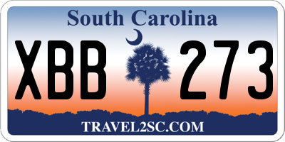 SC license plate XBB273