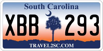 SC license plate XBB293
