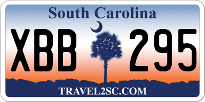 SC license plate XBB295