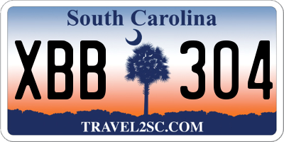 SC license plate XBB304