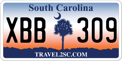 SC license plate XBB309