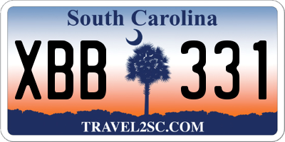 SC license plate XBB331