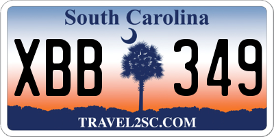 SC license plate XBB349