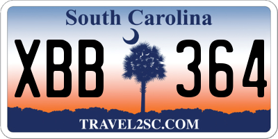 SC license plate XBB364
