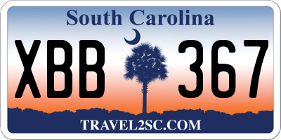 SC license plate XBB367