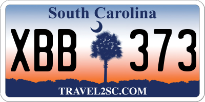 SC license plate XBB373