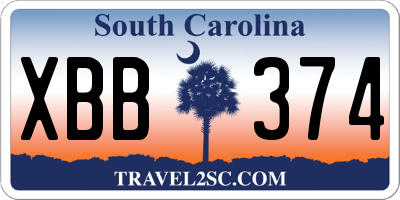 SC license plate XBB374