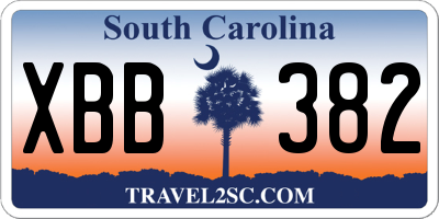 SC license plate XBB382