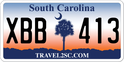 SC license plate XBB413