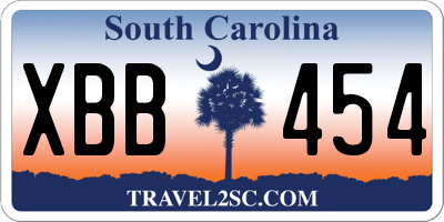 SC license plate XBB454