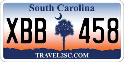 SC license plate XBB458