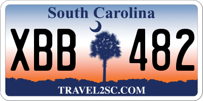 SC license plate XBB482