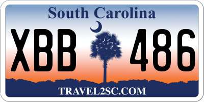 SC license plate XBB486