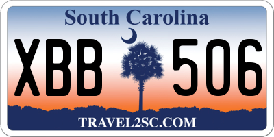 SC license plate XBB506