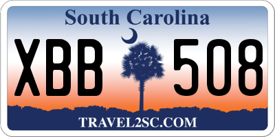 SC license plate XBB508
