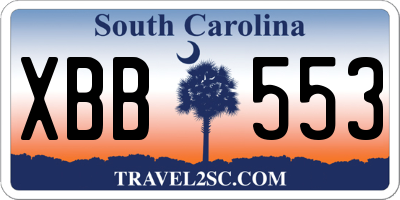 SC license plate XBB553