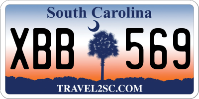 SC license plate XBB569