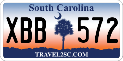 SC license plate XBB572