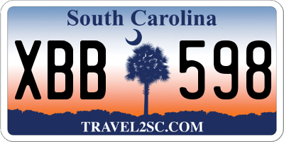 SC license plate XBB598