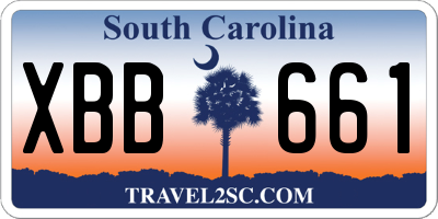 SC license plate XBB661